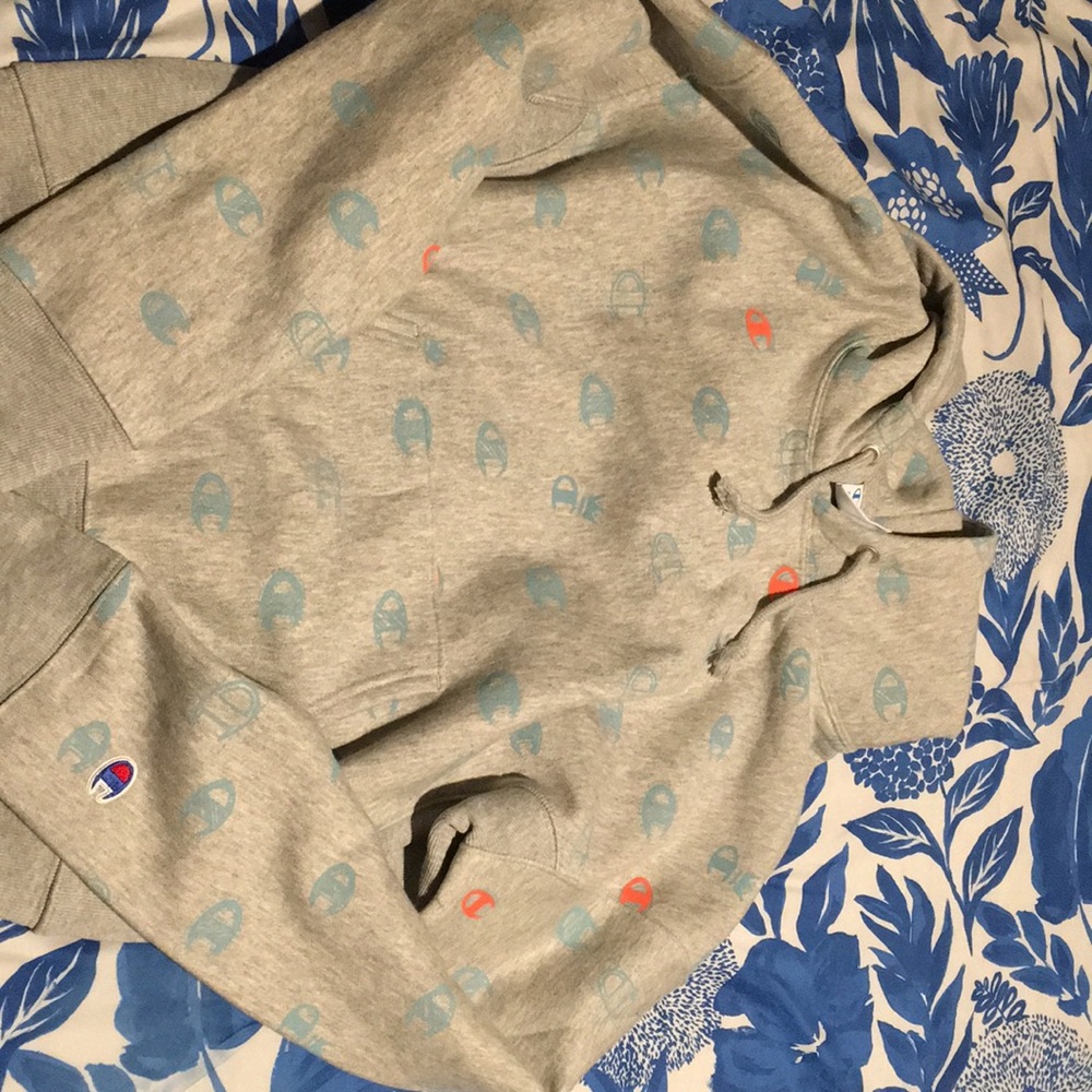 grey script hoodie